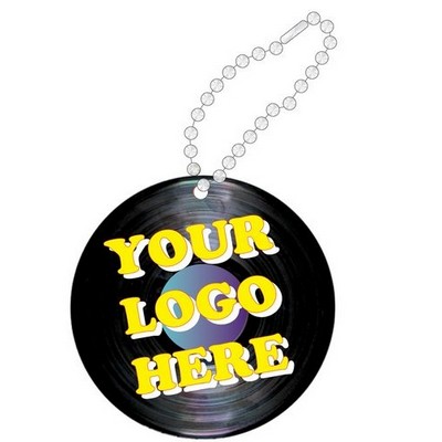 33 RPM LP/Album Promotional Keychain w/ Black Back (4 Square Inch)