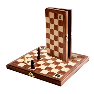 Travel Magnetic Folding Walnut Wood Chess Set