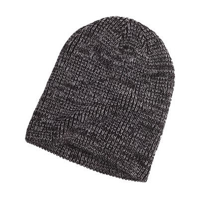 Big Accessories Ribbed Marled Beanie