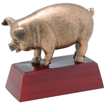 Pig Resin Award - 4" Tall