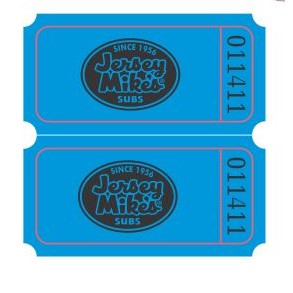 Double Ticket Roll of 2000 w/ Custom Logo on FRONT