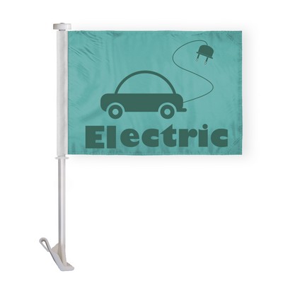 Electric Car Premium Car Flags 10.5x15 inch