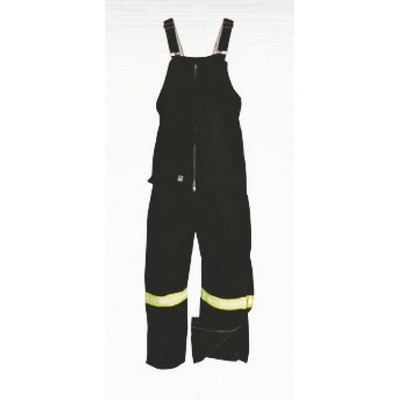 10 Oz. Arctic Solid® Duck Canvas Insulated Bib Overalls w/Reflective Tape (Black)