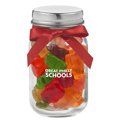 4 Oz. Glass Mason Jar w/ Gummy Bears