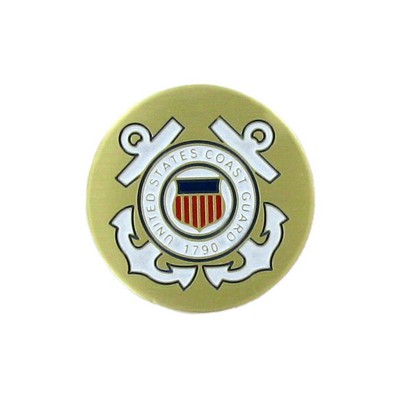 7/8" United States Coast Guard Etched Enamel Medallion Insert Disc