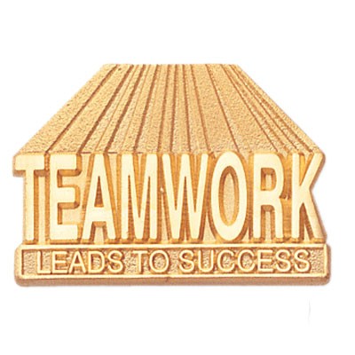 Teamwork Leads to Success Motivational Lapel Pins