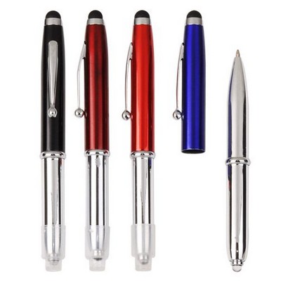 3-in-1 Ballpoint Pen/Stylus/LED Flashlight