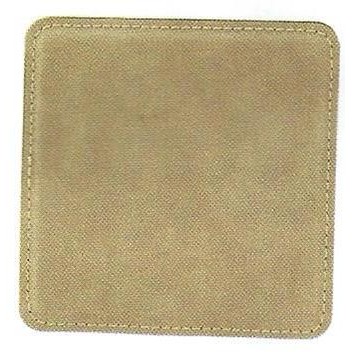 Leatherette Square Coaster - Light Brown