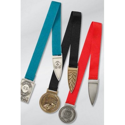 Brass Medal Ribbon Bookmark w/ Plain or Wreath Bullet Tip (1.25"x0.102")