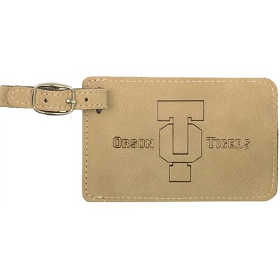 2.75" x 4.25" - Premium Leatherette Luggage Tag