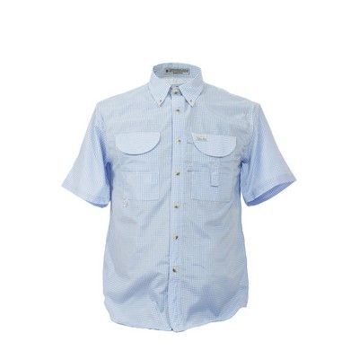 Men's Gingham Short Sleeve Fishing Shirt