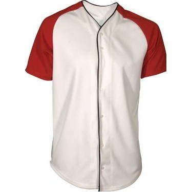 Youth 10 Oz. Stretch Double Knit Full Button Baseball Jersey Shirt w/ Raglan Sleeve