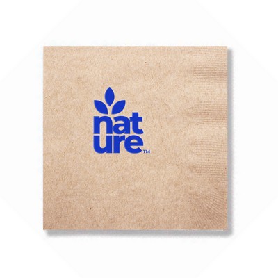 Foil Stamped 1-Ply Kraft Beverage Napkin