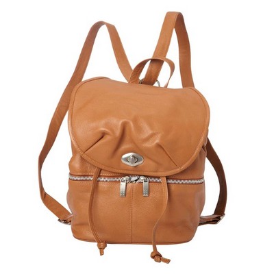 Leather Drawstring Backpack