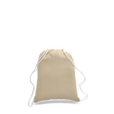 6oz Economical Canvas Sport Drawstring Bag