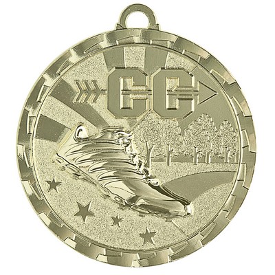 Medal, "Cross Country" Bright - 2" Dia.