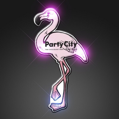 Flamingo Flashy Blinky Lights Pin - Domestic Imprint