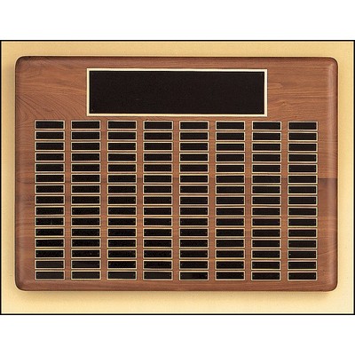 Solid Walnut Perpetual Plaque, 22 x 30", 144 plates