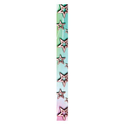 7/8" Stock STAR MULTI COLOR Poly-Satin Sublimated Neck Ribbon