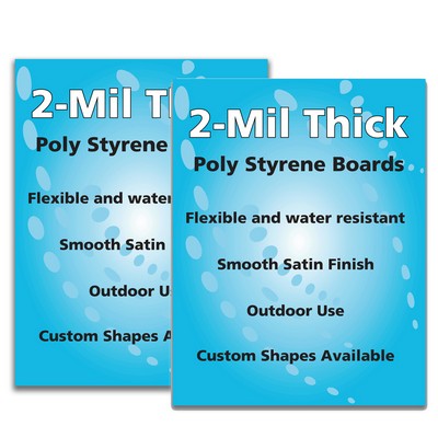 High quality High impact Polystyrene (HIPS)-8.5x11-Polystyrene Board-Dbl Sided. Low Minimum