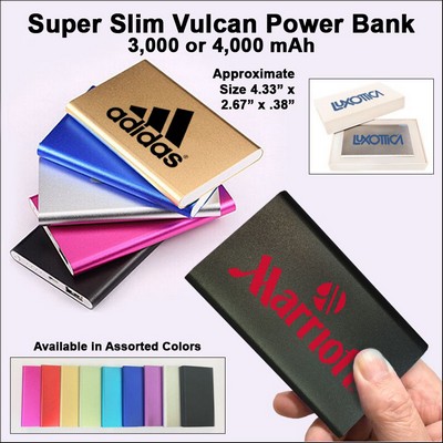 Super Slim Vulcan Power Bank 3000 mAh - Black