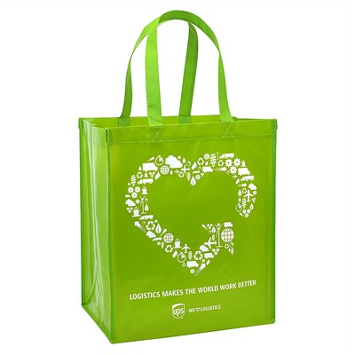 Custom 120g Laminated Non-Woven PP Tote Bag 13"x15"x10"