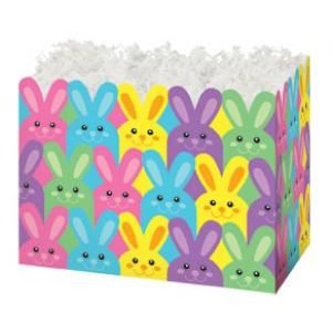 Large Easter Bunnies Theme Gift Basket Box