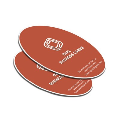 Oval Business Cards - Printed Front Only (3.5" x 2")