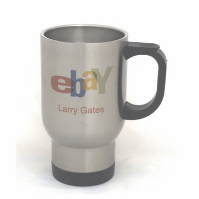 14 oz. Silver Full Color Stainless Steel Travel Mug