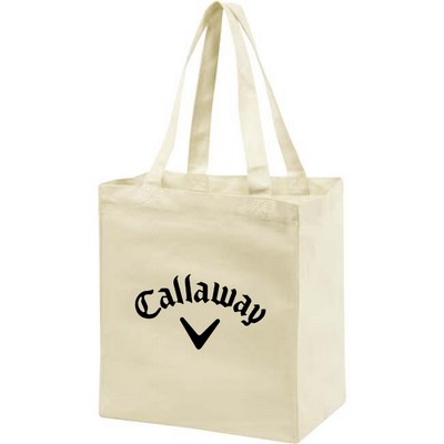 OUT OF STOCK - IslandLife 9 Oz 8" Gusset Natural Cotton Shopping Tote