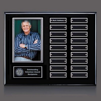 Photo (Vert) P/Plaque - Black/Silver 18 Plate