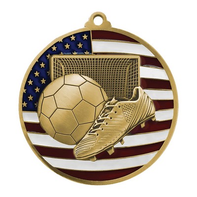 2.75" Patriotic Soccer Medal