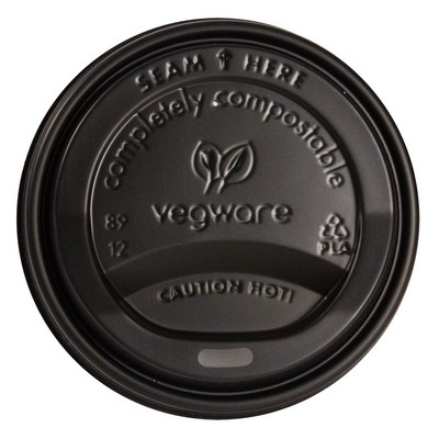 Black Sip-Thru Dome Compostable Lids (For 10 Oz., 12 Oz., 16 Oz., and 20 Oz. Cups)