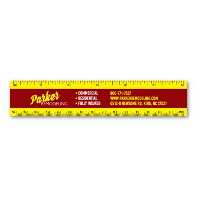 Ruler Magnet - 6.25" x 1.25" - 30 mil - Outdoor Safe