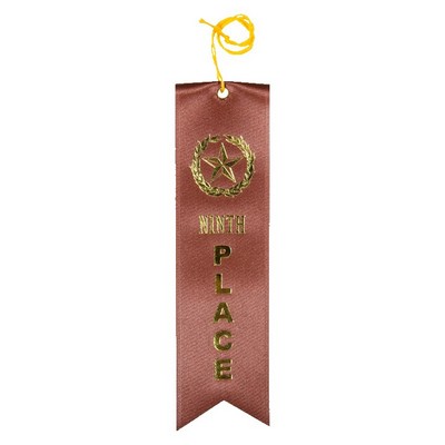 2"x8" 9TH Place Stock Carded Award Ribbon