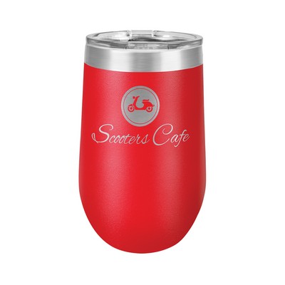 16 Oz. Red Polar Camel Stemless Tumbler