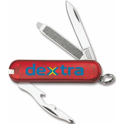 Swiss Army Rally Knife Translucent Ruby Red