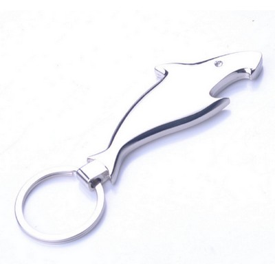 Shark Shaped Bottle Opener Keychain