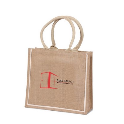 Dyed Jute Shopping Bag with Webbed handles