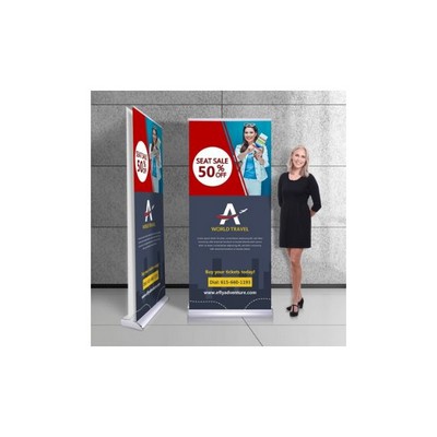 36 X 79 Double Sided Retractable Banner Stand