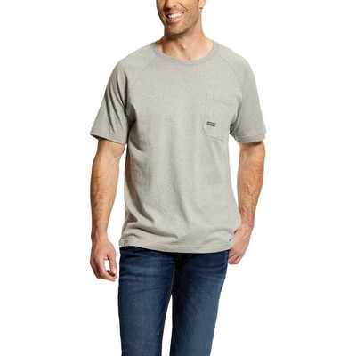 Ariat® Men's Heather Gray Rebar® Cotton Strong™ Short Sleeve T-Shirt