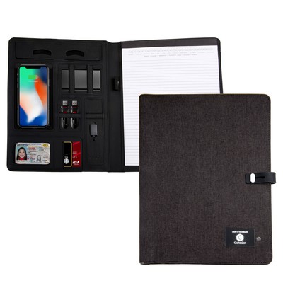 Orion - Powerbank Journal Padfolio w/ Wireless Charging