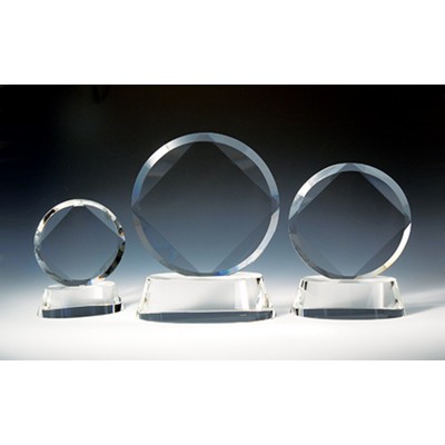 Circle Award optical crystal award/trophy 8.5"H