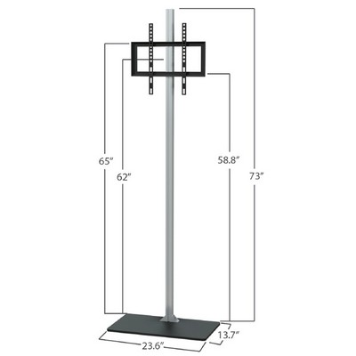 WaveLine® Tower Monitor Stand w/Square Corners - Hardware Only (36"x116")