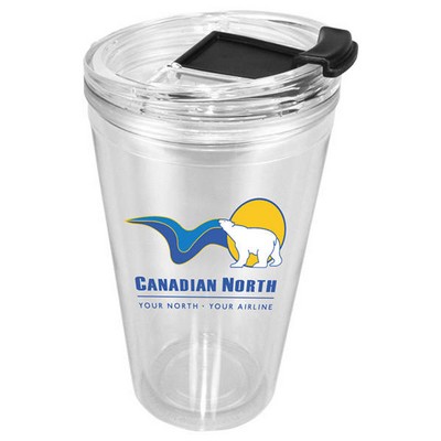 16 Oz. Victory Acrylic Tumbler w/Flip Top Lid (Full Color Digital)