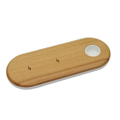 Wood 3 in 1 Wireless Charger