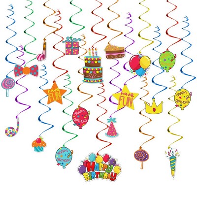 Festive Hanging Swirl Party Decoration Whirls