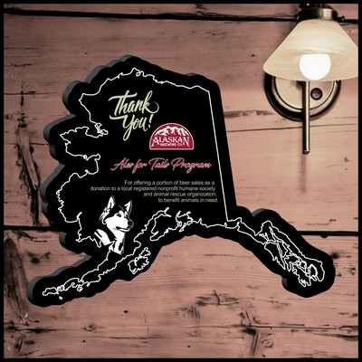 12" Alaska Black Acrylic Plaque