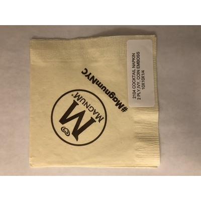 Napkins 2 PLY Beverage Napkin Ivory