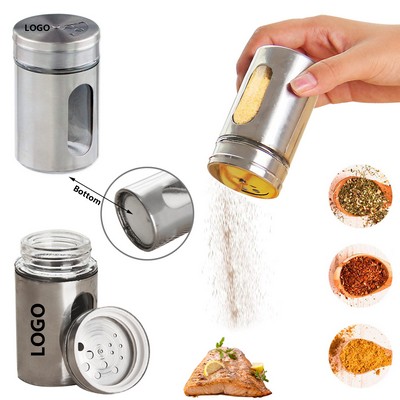 Steel Glass Condiment Dispenser Seasoning Shaker